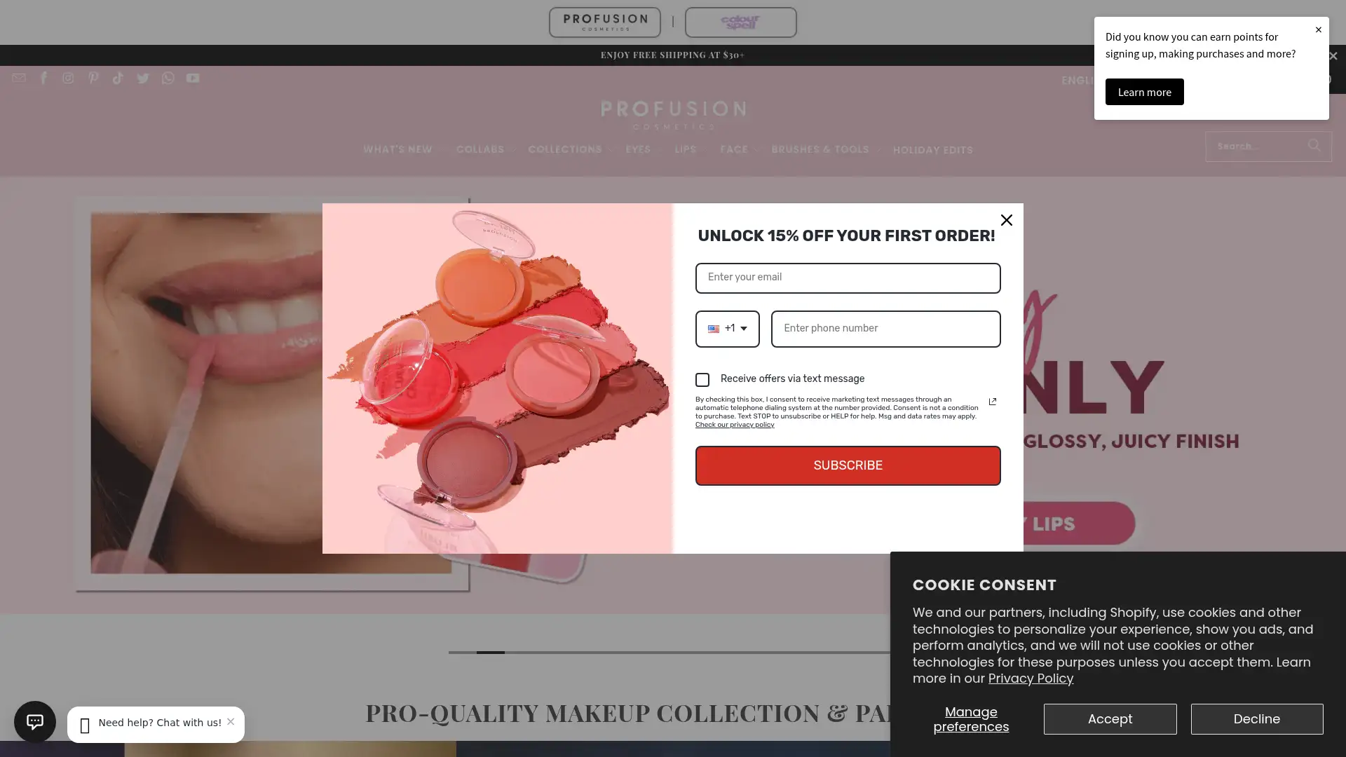 profusioncosmetics.com screenshot