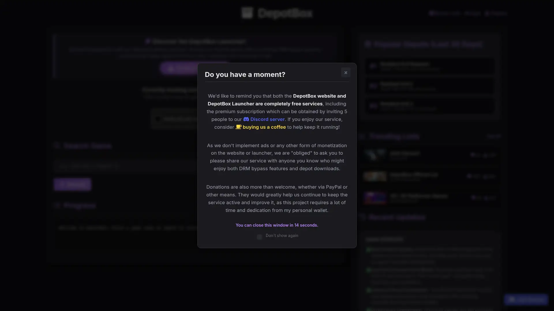 depotbox.org screenshot