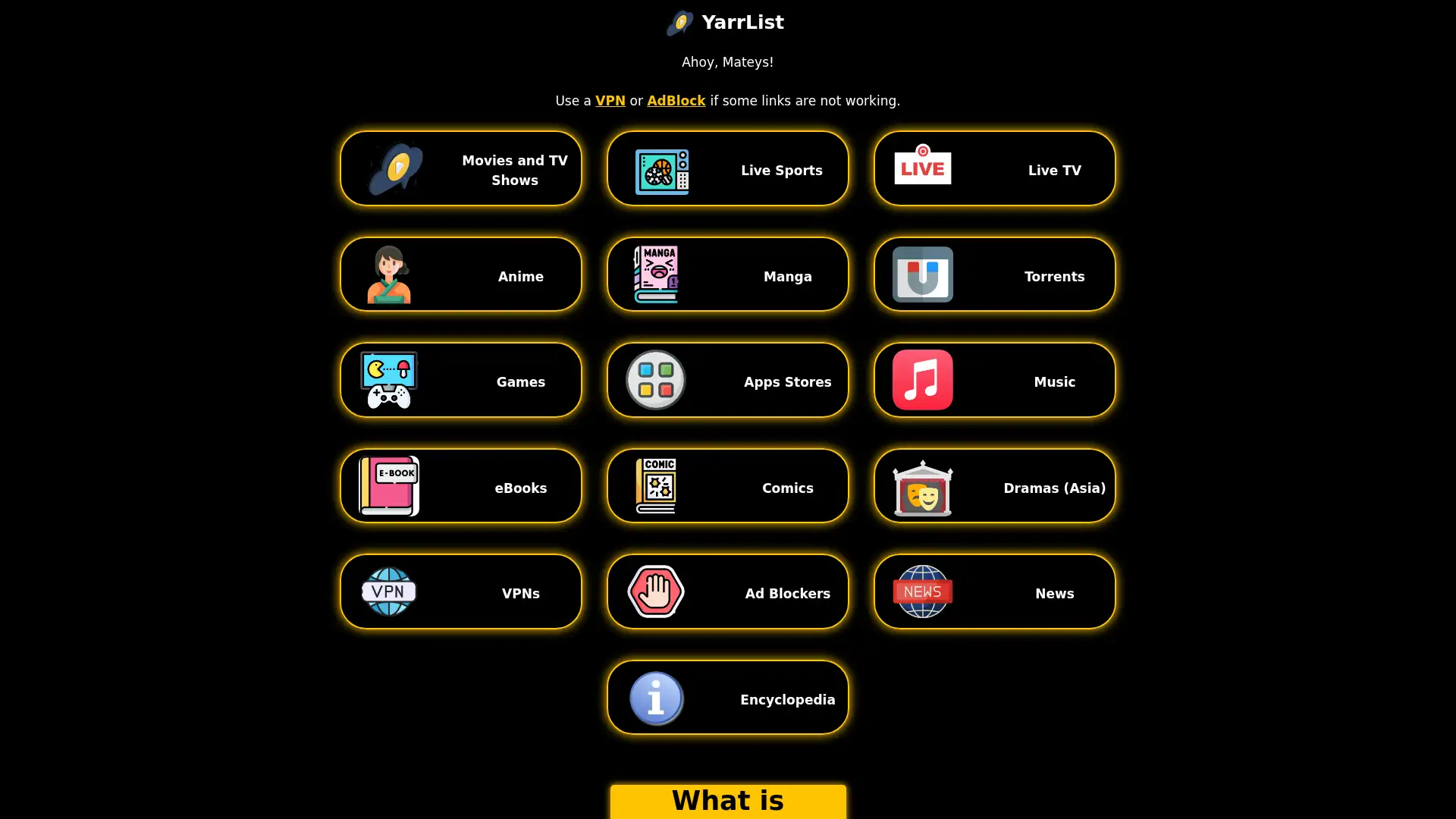 yarrlist.io screenshot