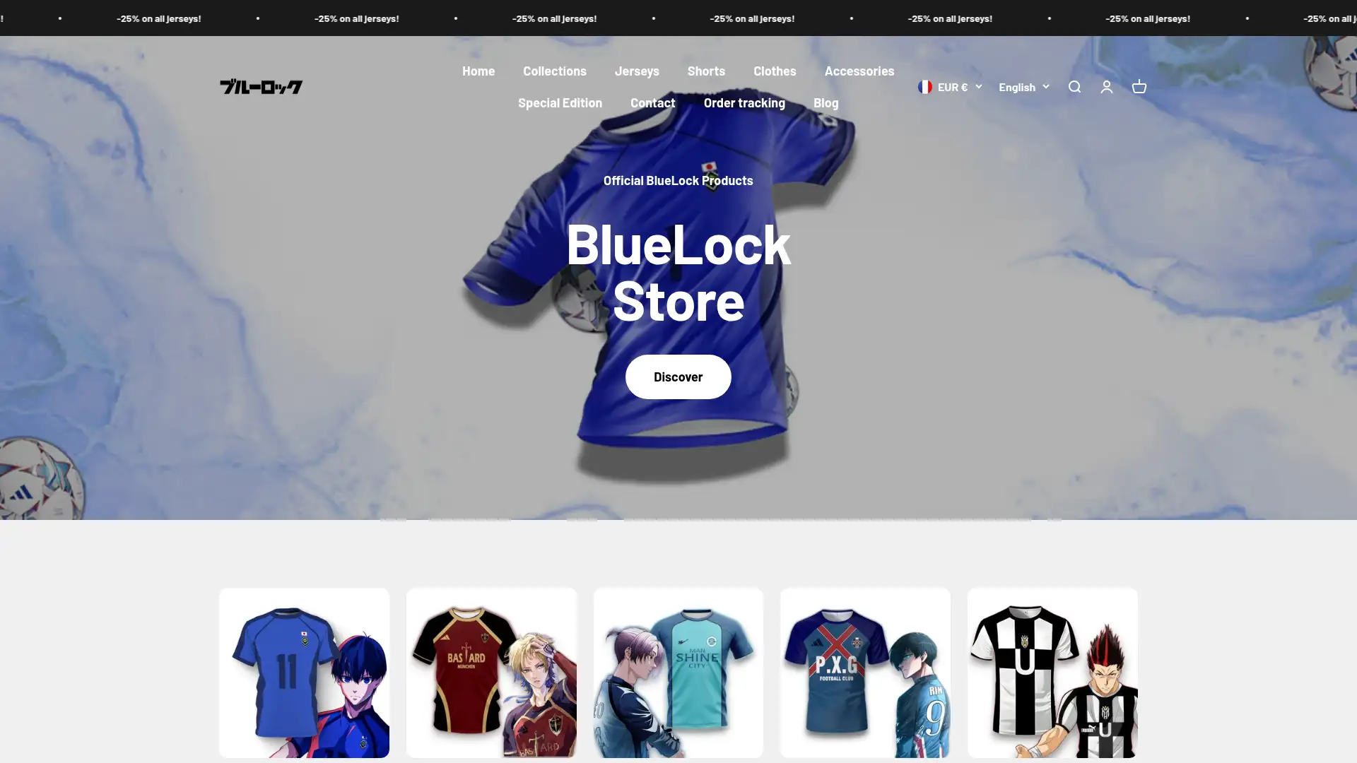 bluelock-store.com screenshot