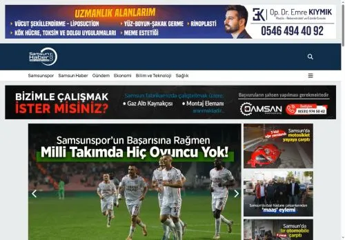 samsunhaber.com screenshot