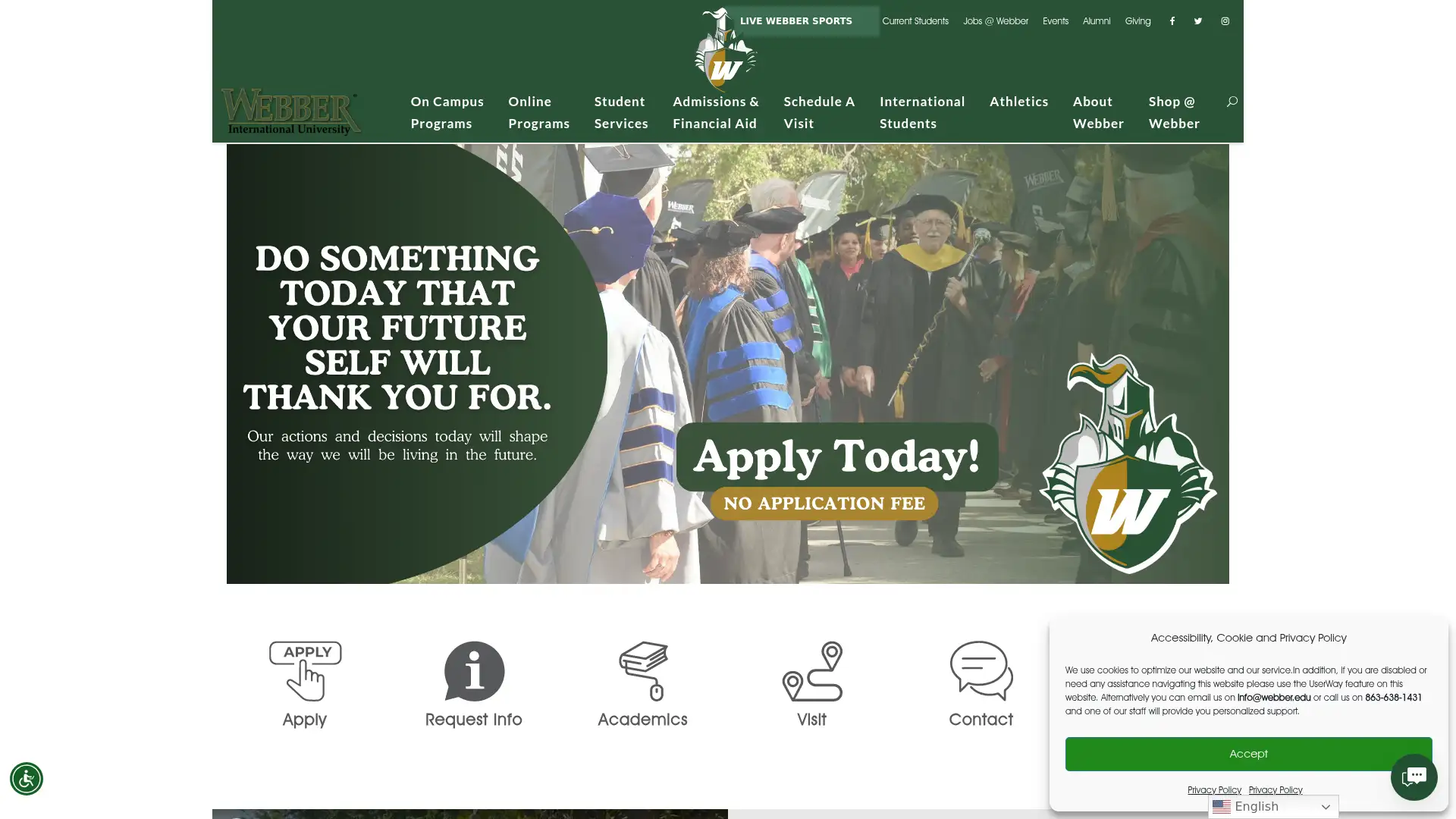 webber.edu screenshot