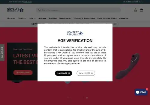 noveltyrepublic.com screenshot