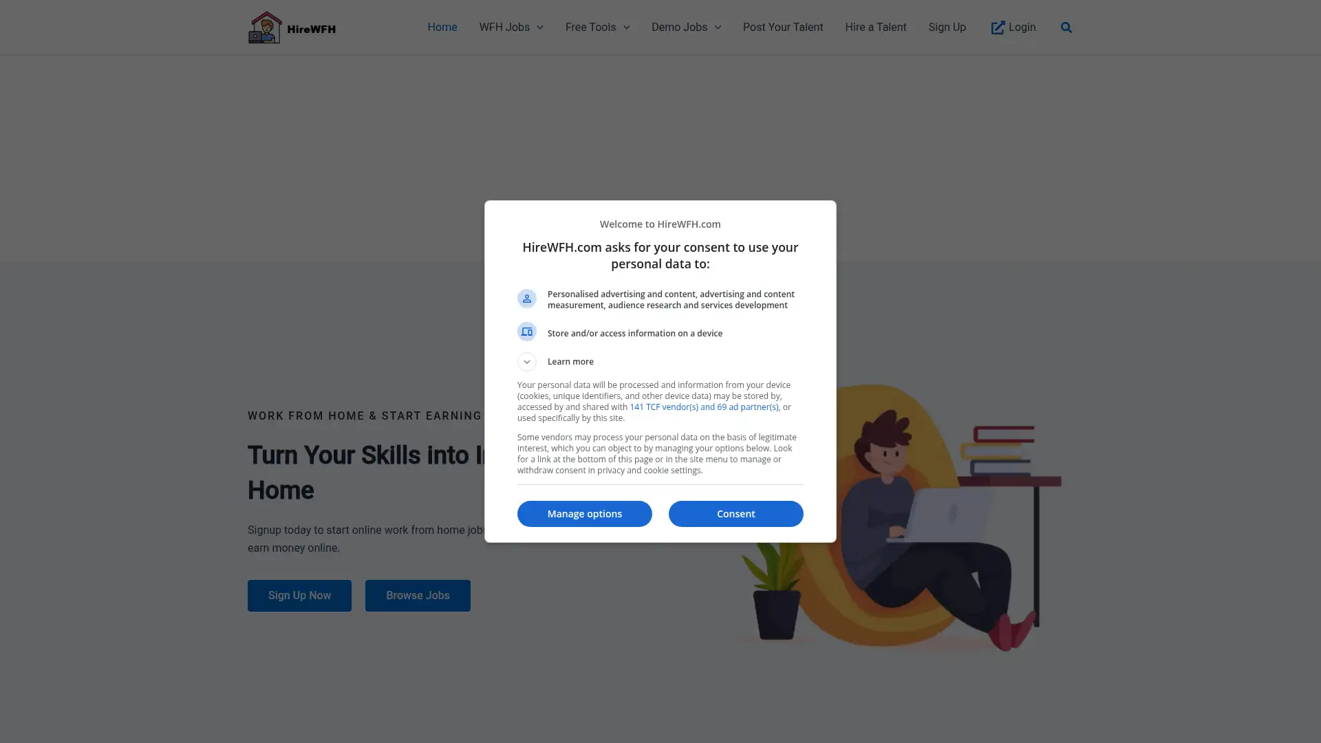 hirewfh.com screenshot