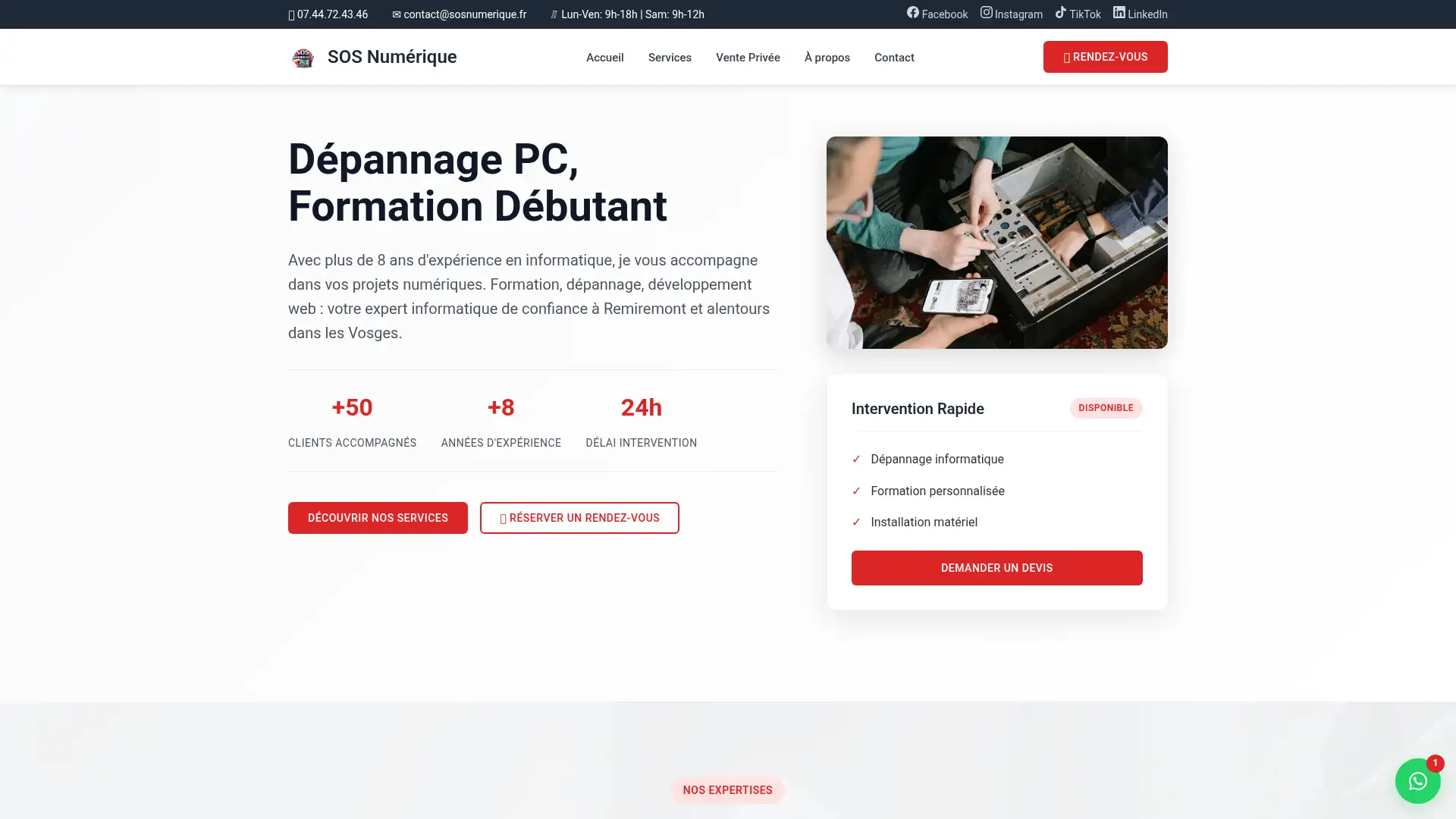 sosnumerique.fr screenshot