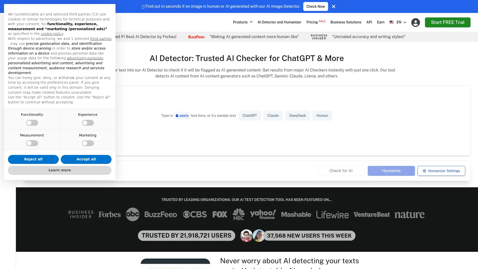 undetectable.ai screenshot