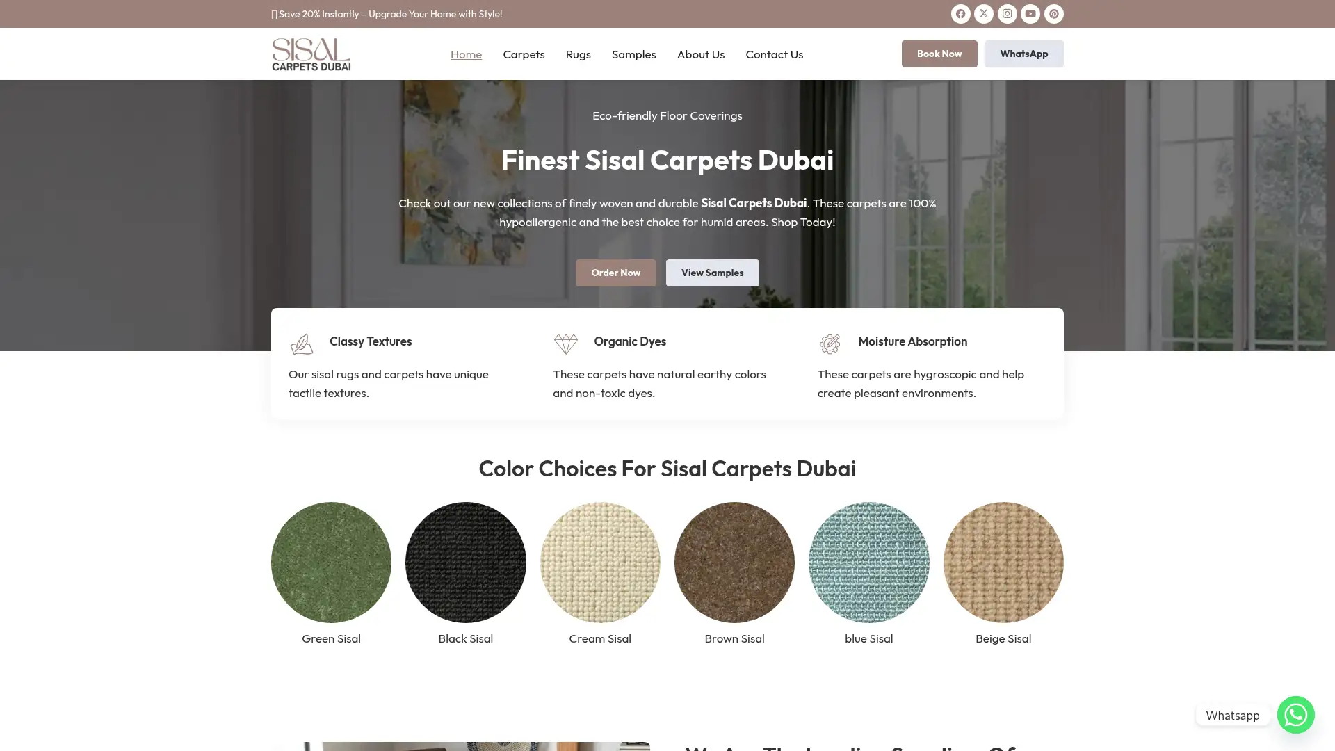 sisalcarpetsdubai.ae screenshot