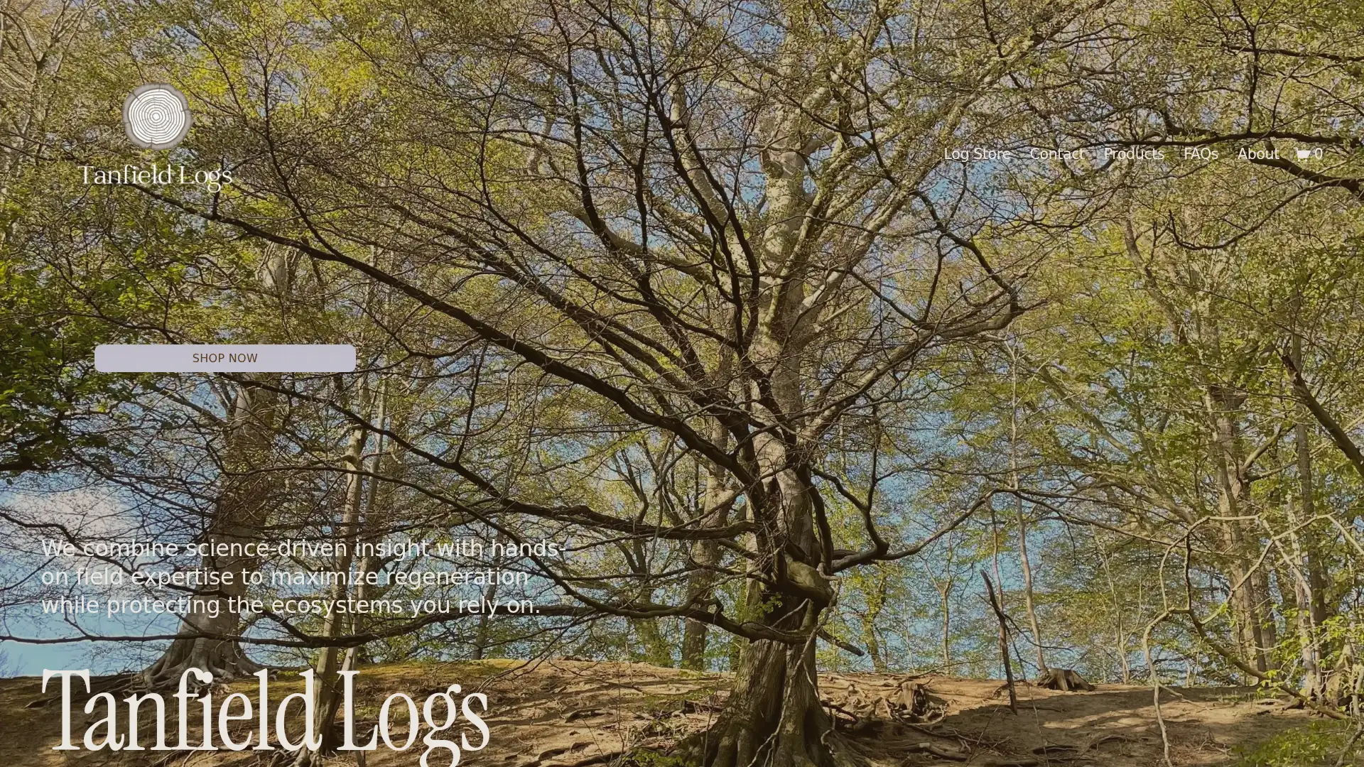 tanfieldlogs.co.uk screenshot