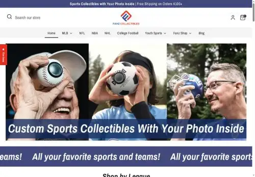 fanzcollectibles.com screenshot