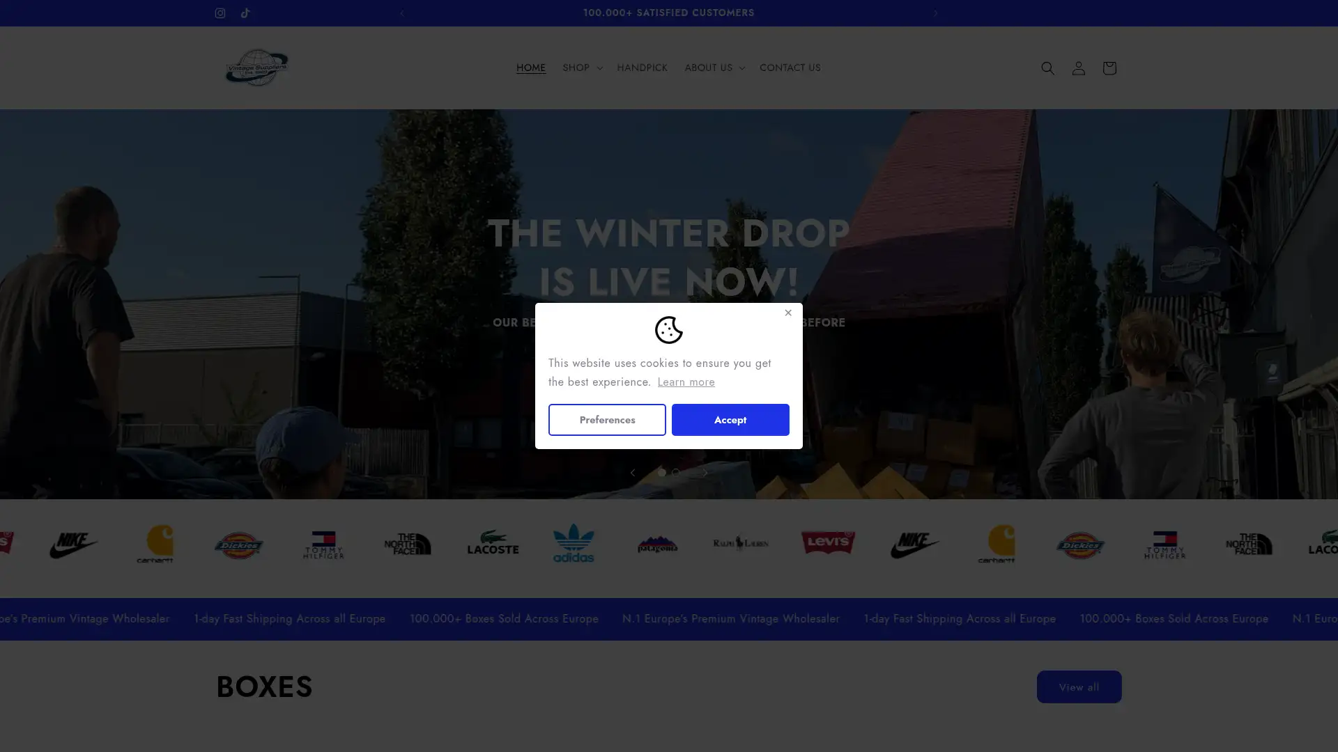 vintagesuppliers1989.com screenshot