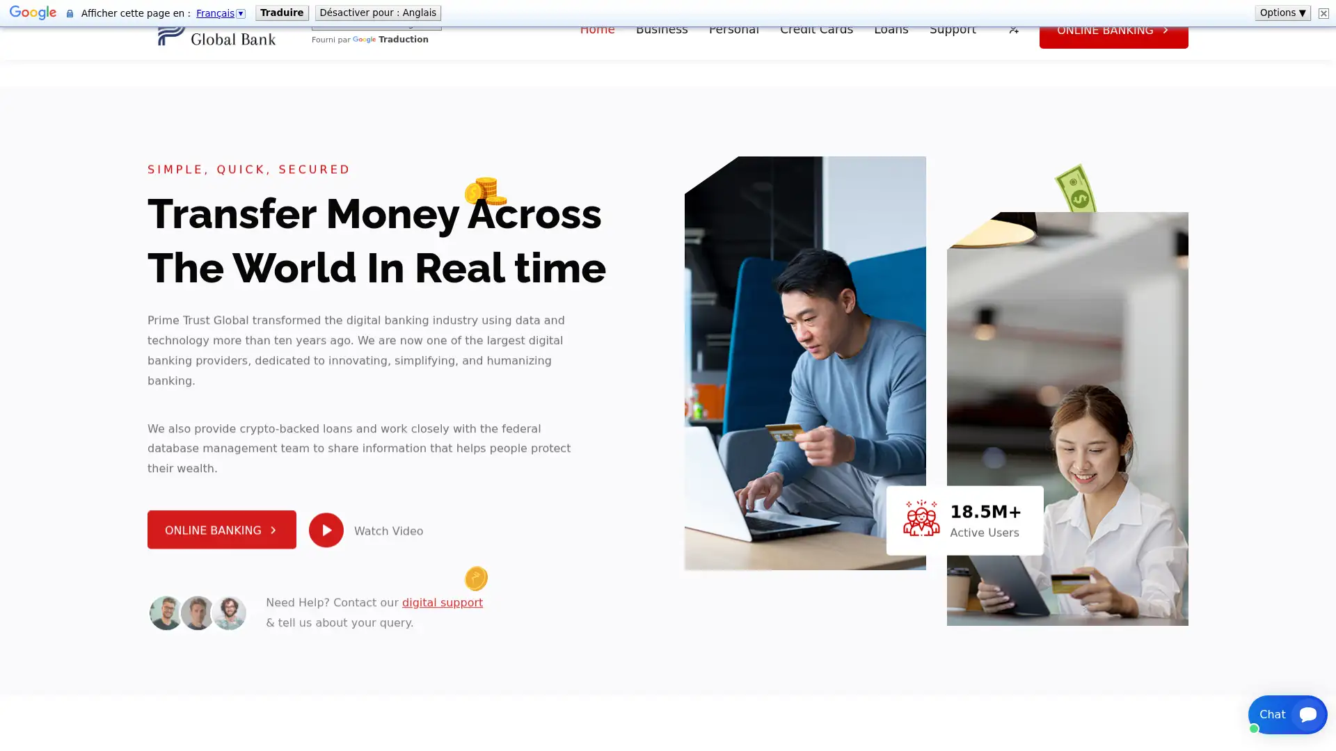 primetrustglobal.org screenshot