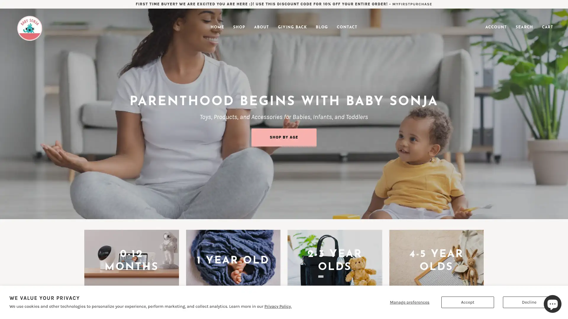 babysonja.com screenshot