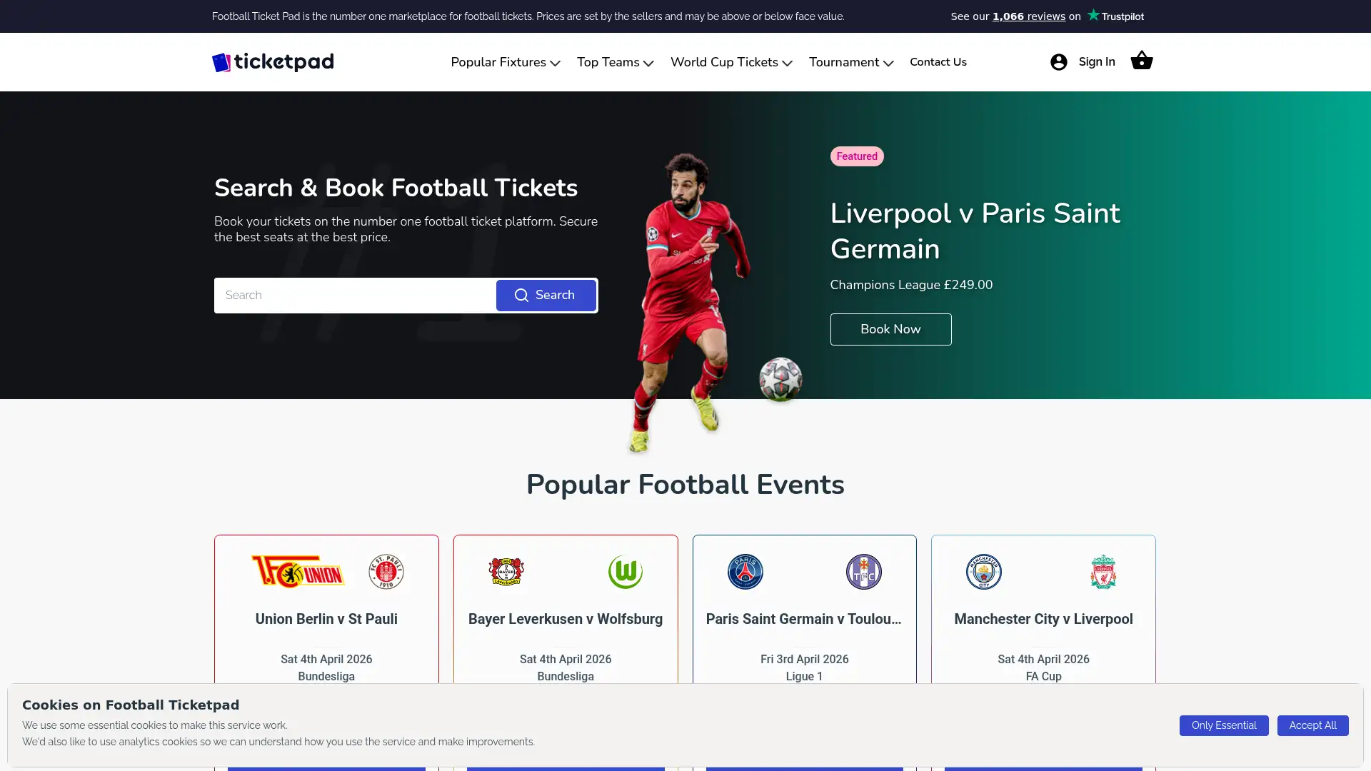 footballticketpad.com screenshot