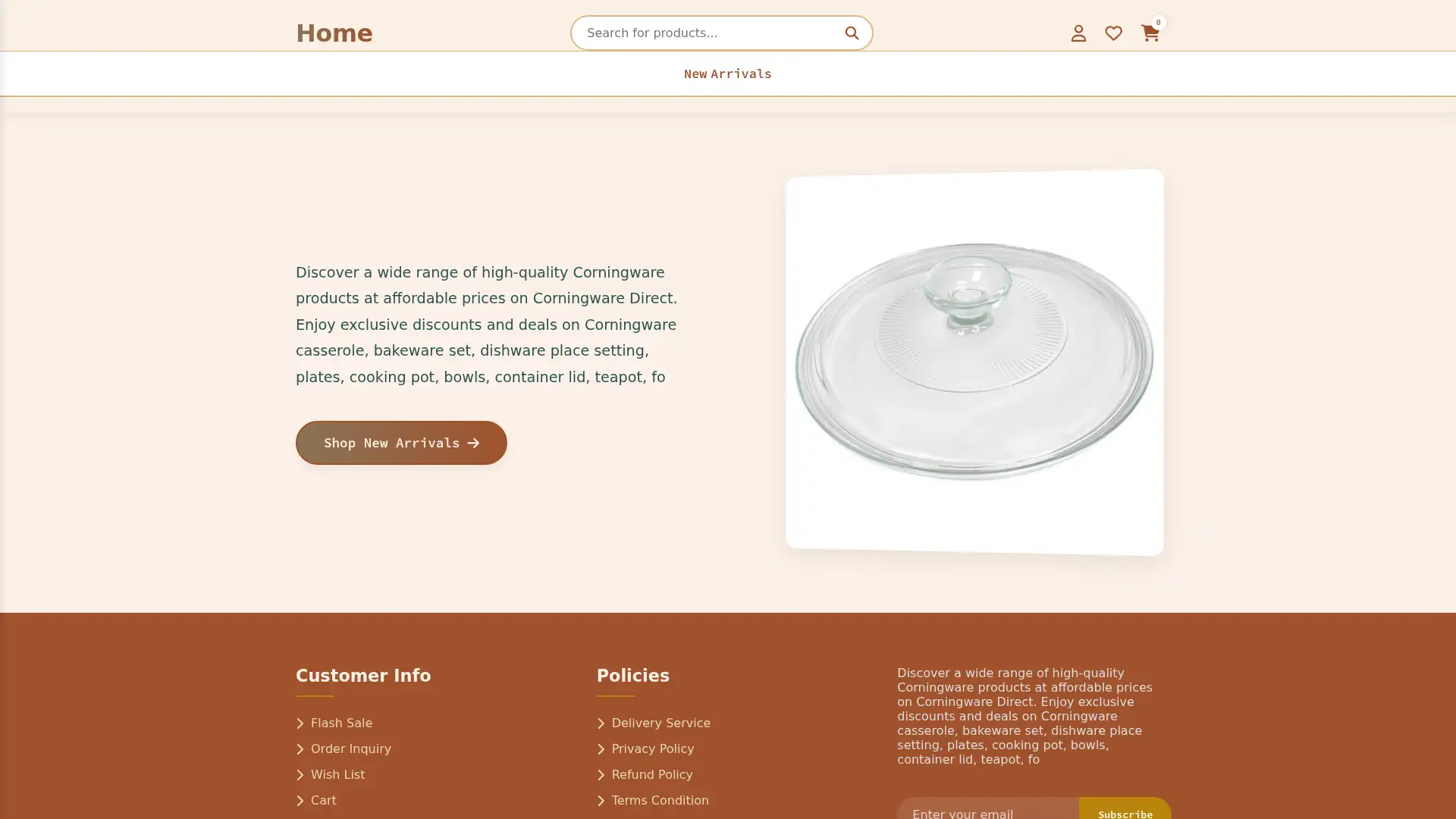 corningwaredirect.shop screenshot
