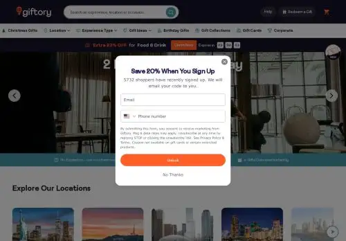 giftory.com screenshot