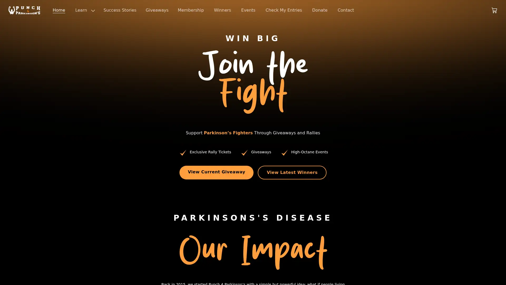 punch4parkinsons.org screenshot
