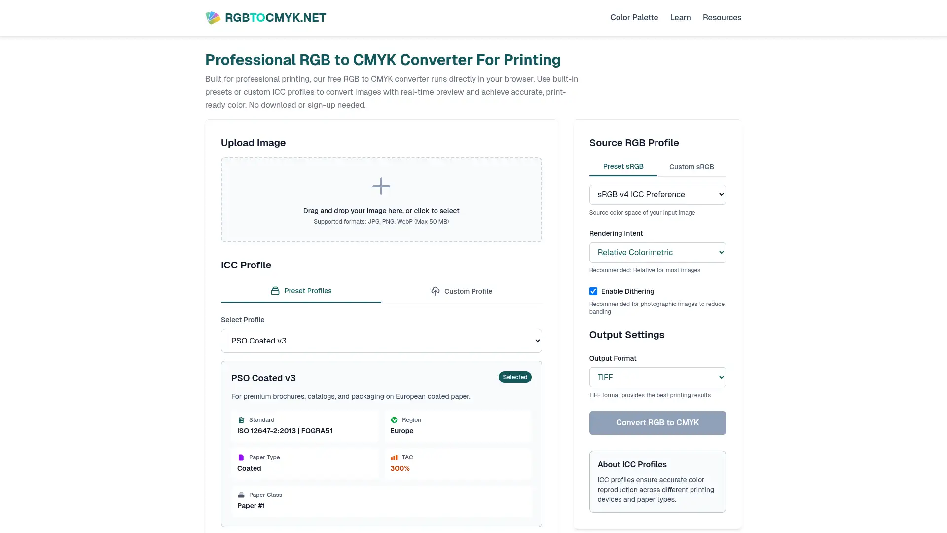 rgbtocmyk.net screenshot