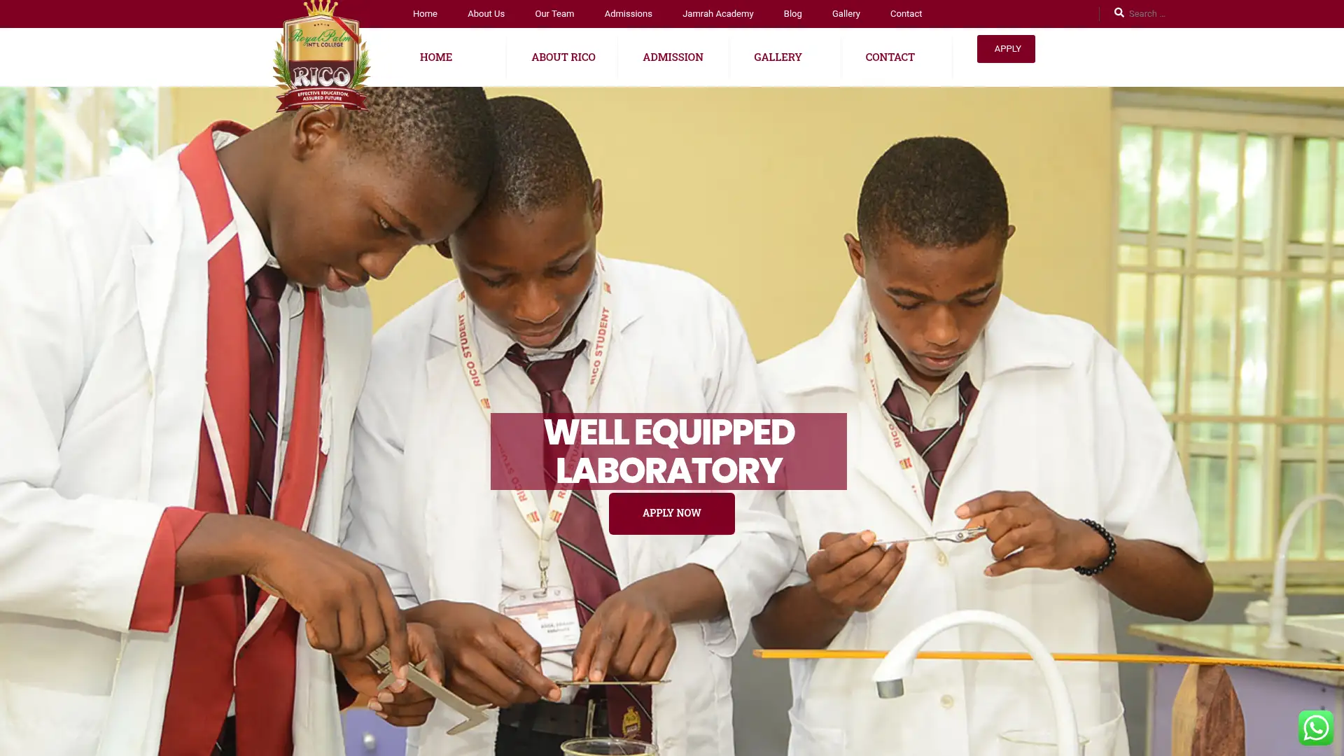 royalpalmcollege.com screenshot