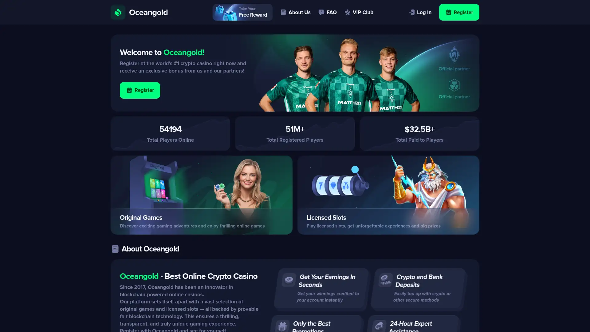 oceangold.eu screenshot