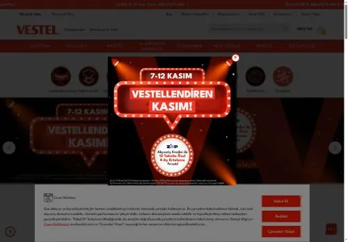 vestel.com.tr screenshot