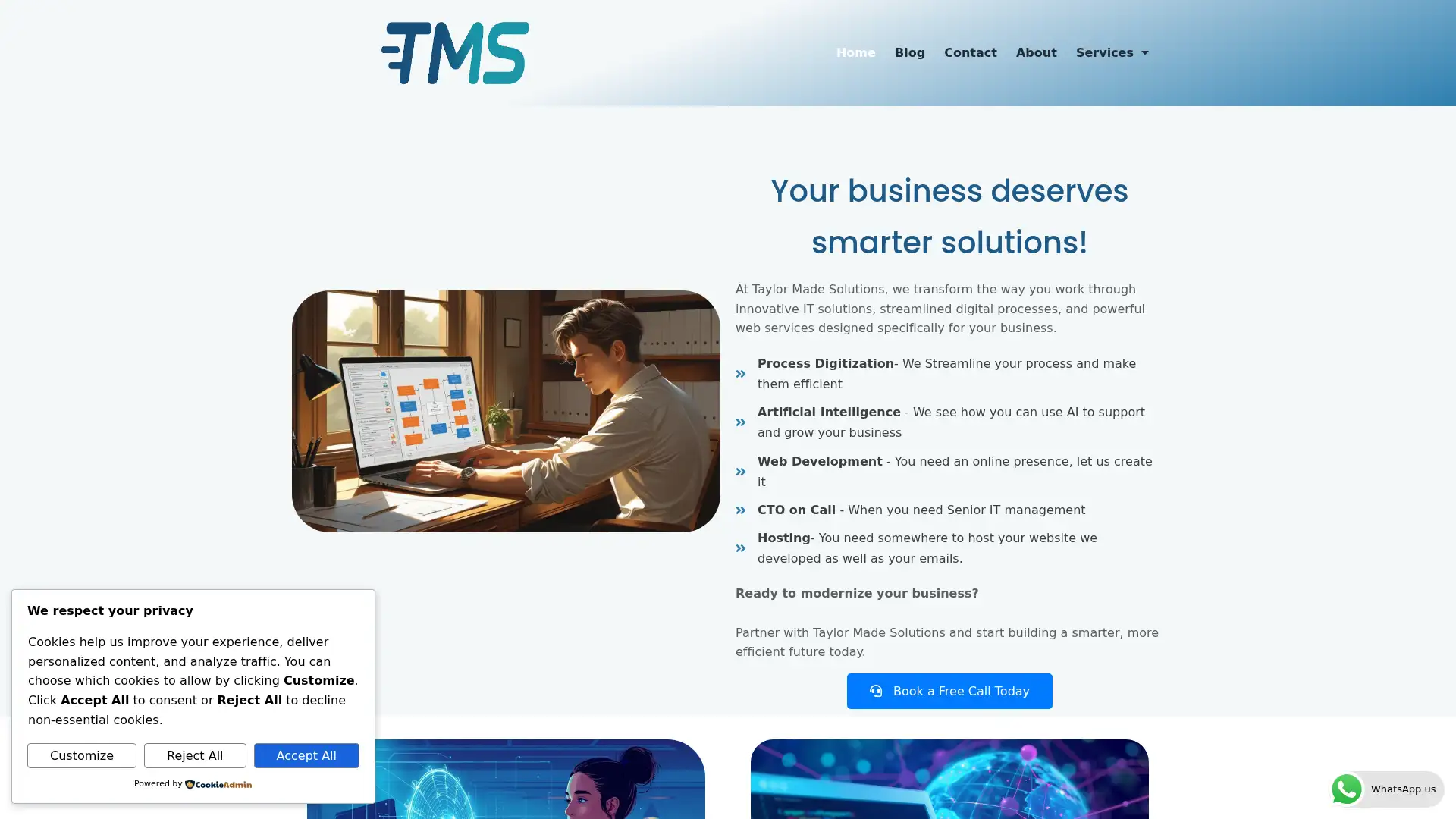 taylormadesolutions.co.za screenshot