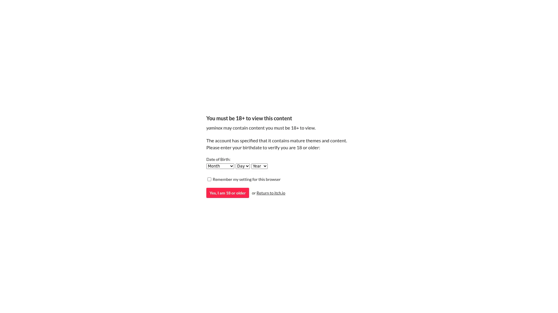 yaminox.itch.io screenshot