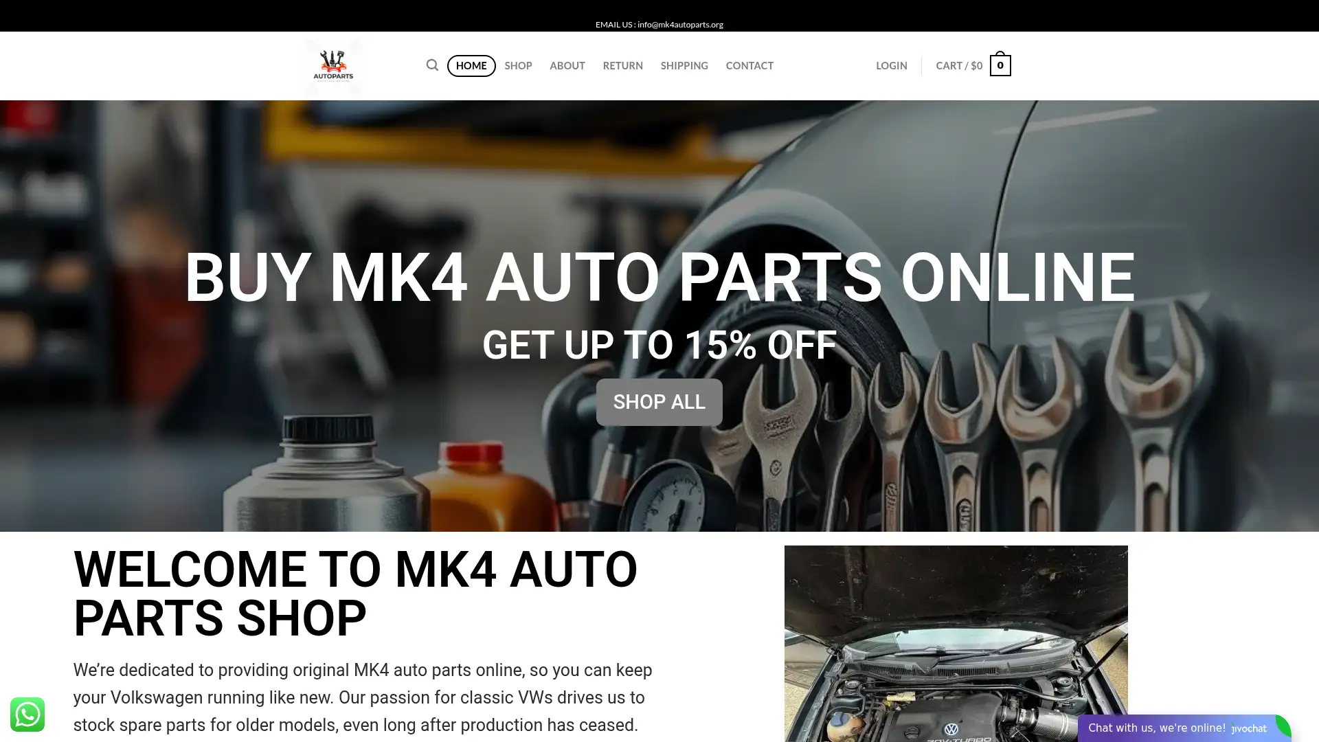 mk4autoparts.org screenshot