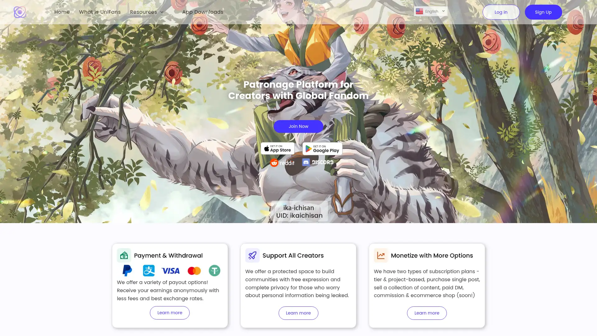 unifans.io screenshot