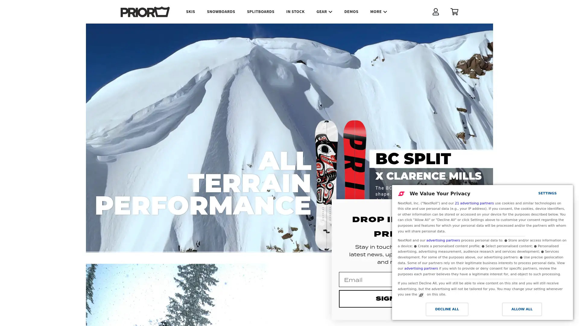 priorsnow.com screenshot