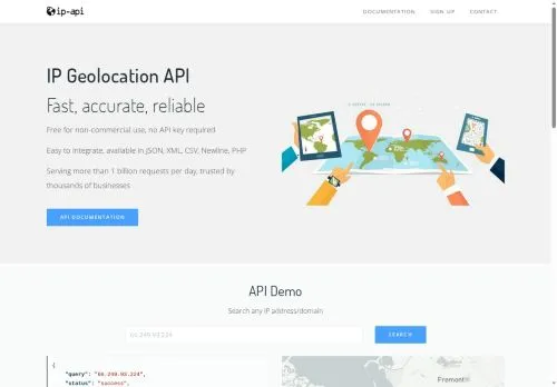 ip-api.com screenshot