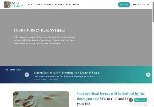 faithlegacy.com screenshot