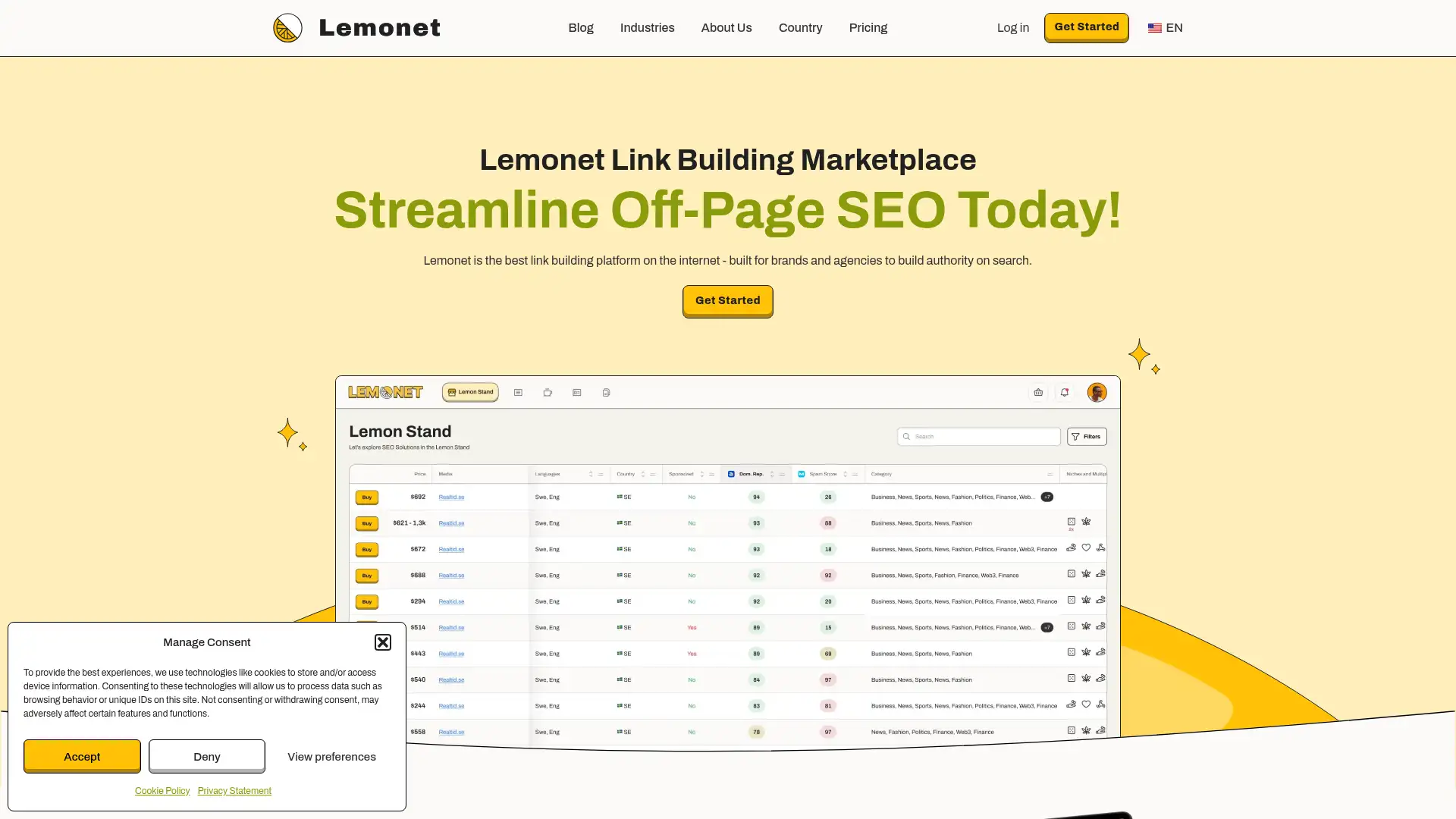 lemonet.com screenshot