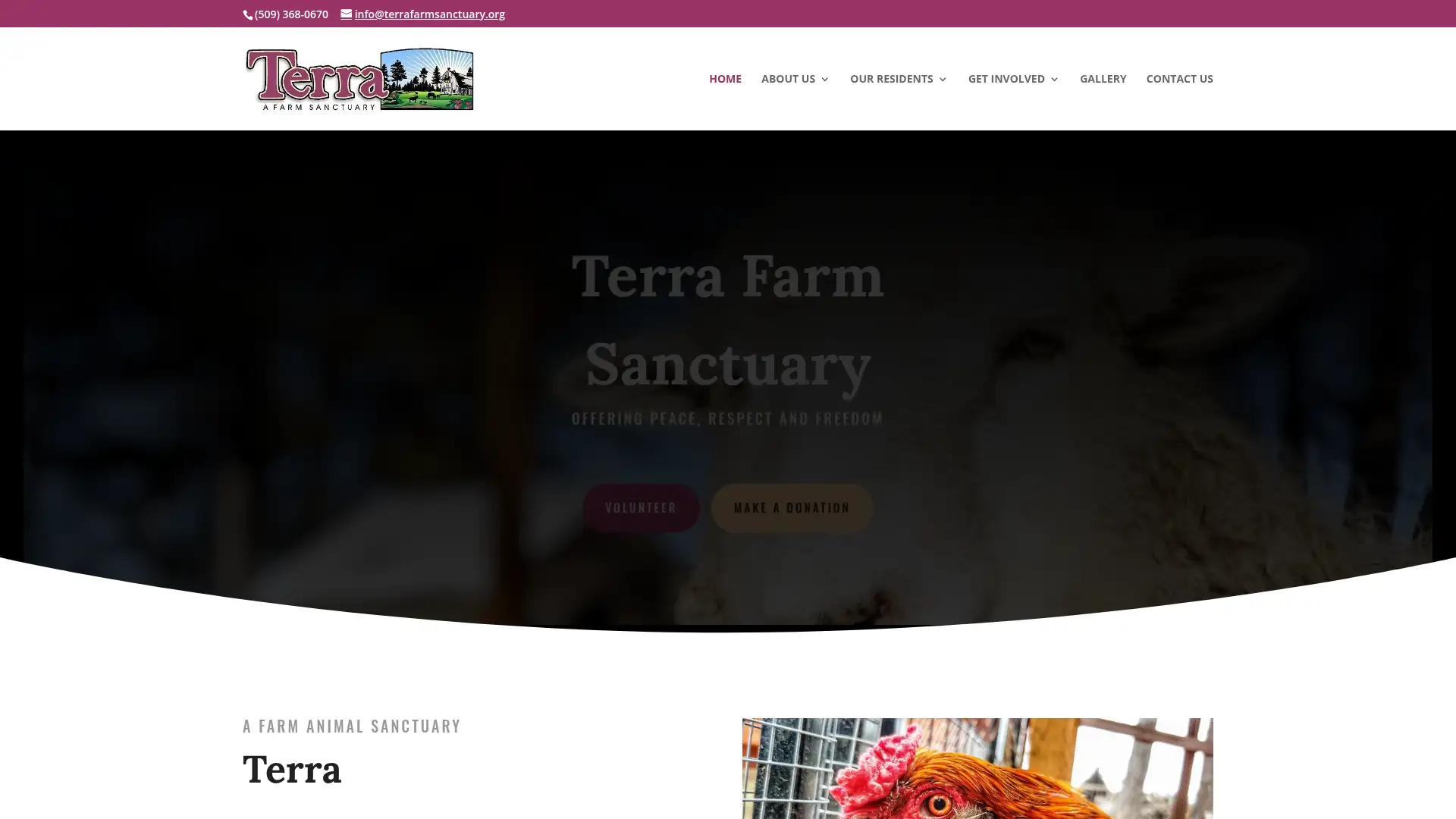 terrafarmsanctuary.org screenshot