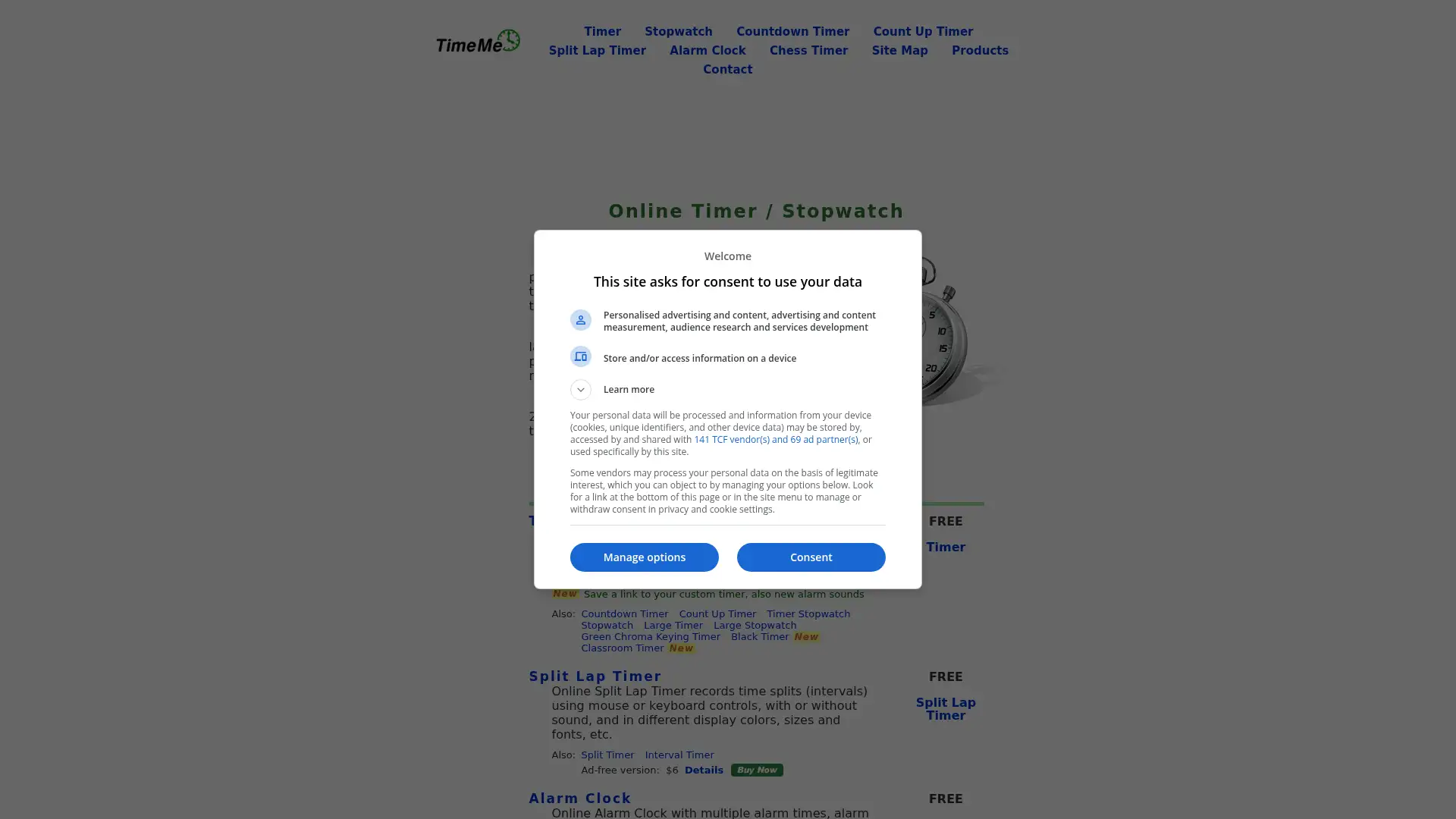 timeme.com screenshot