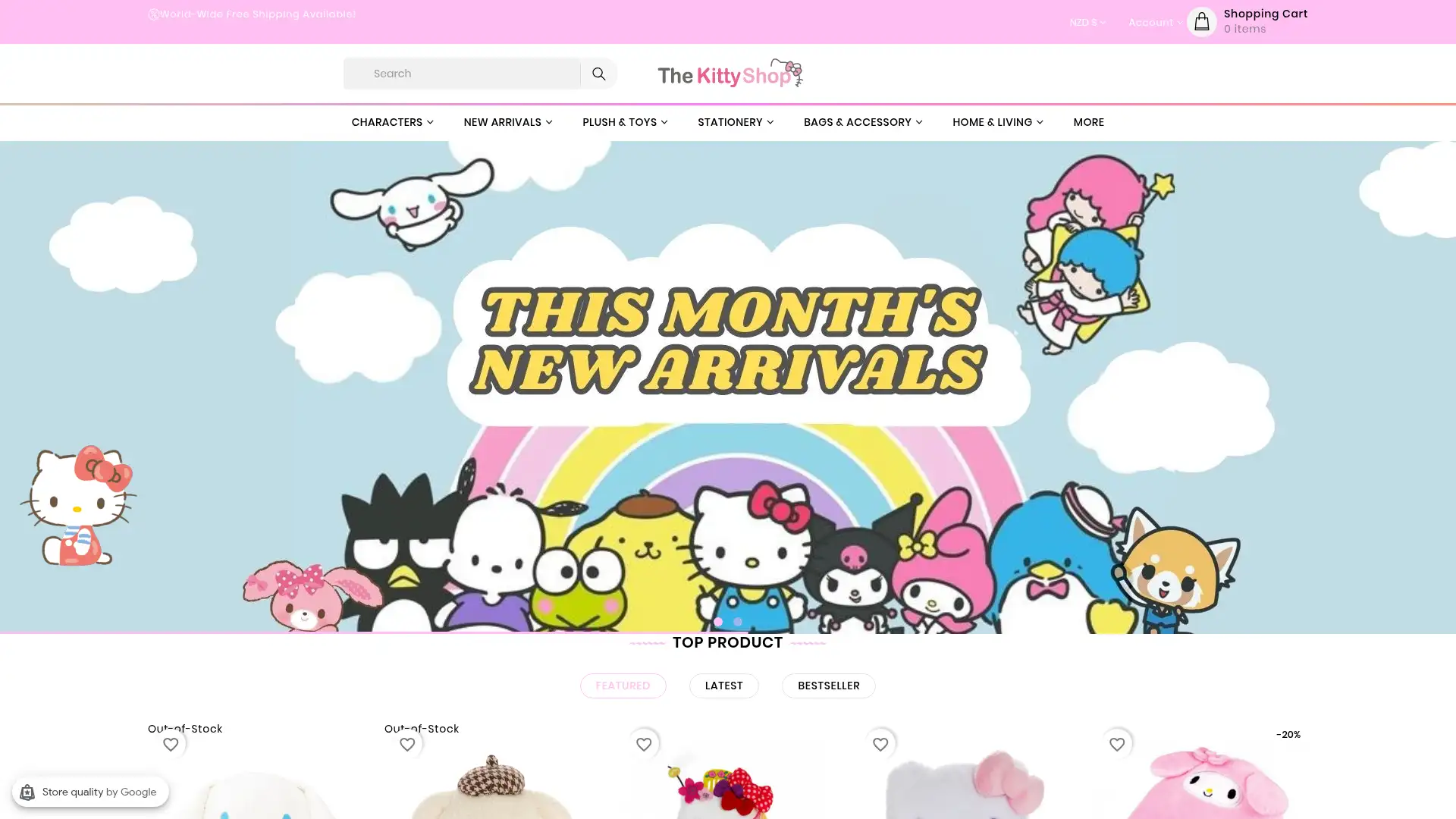 kittyshop.co.nz screenshot