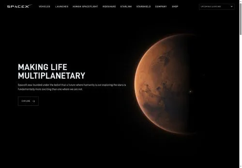 spacex.com screenshot