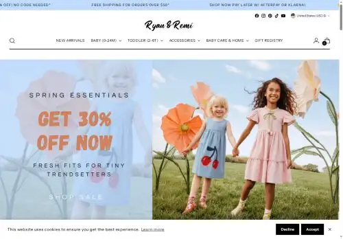 ryanandremi.com screenshot