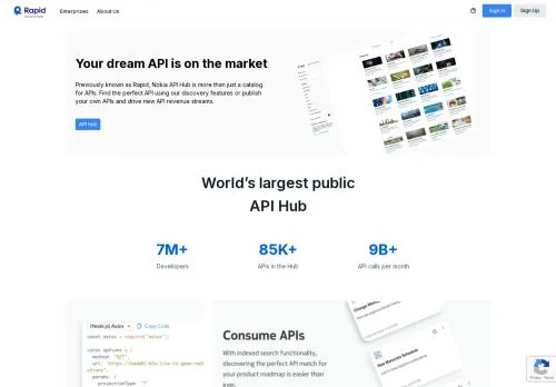 rapidapi.com screenshot