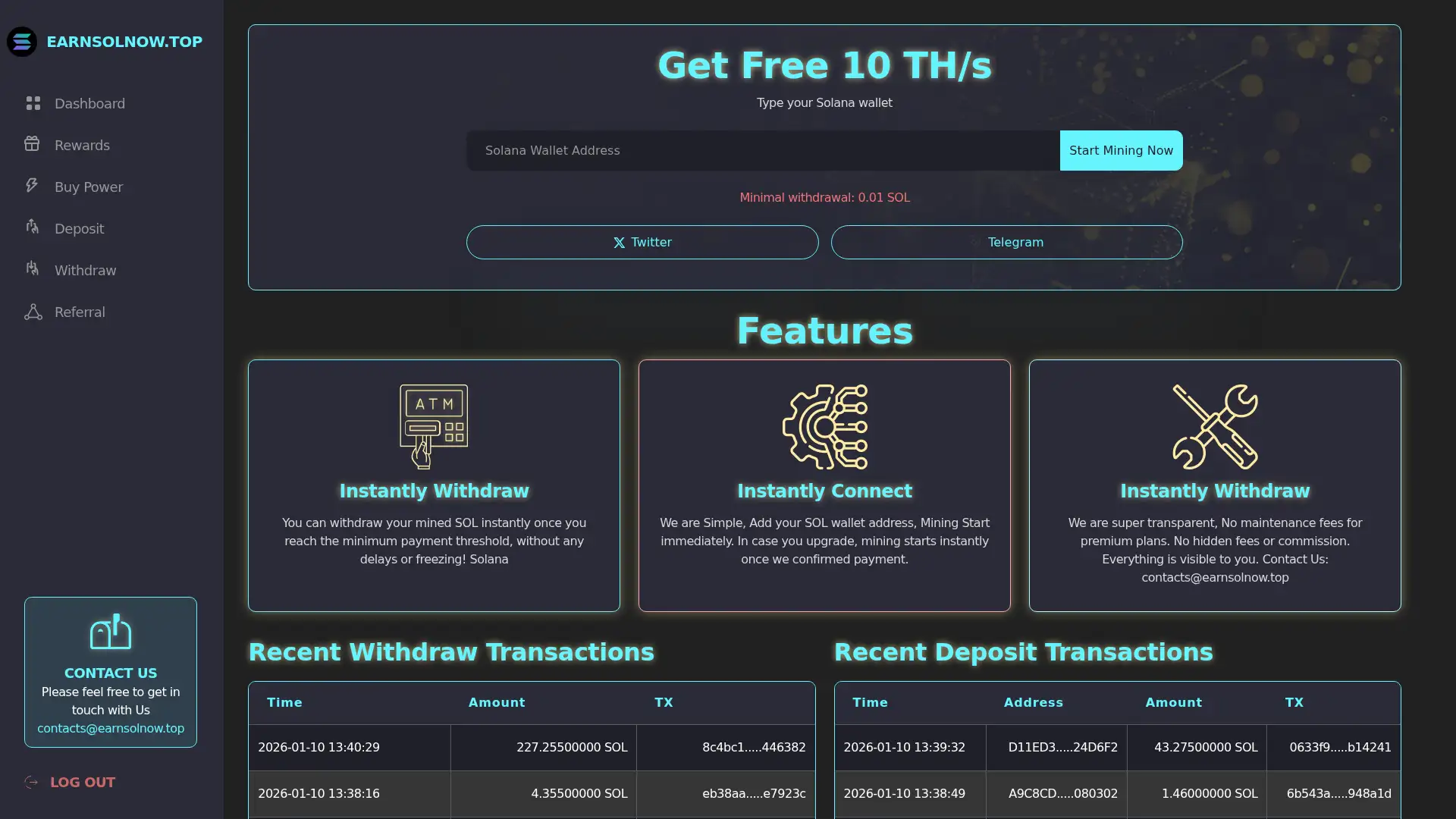 earnsolnow.top screenshot