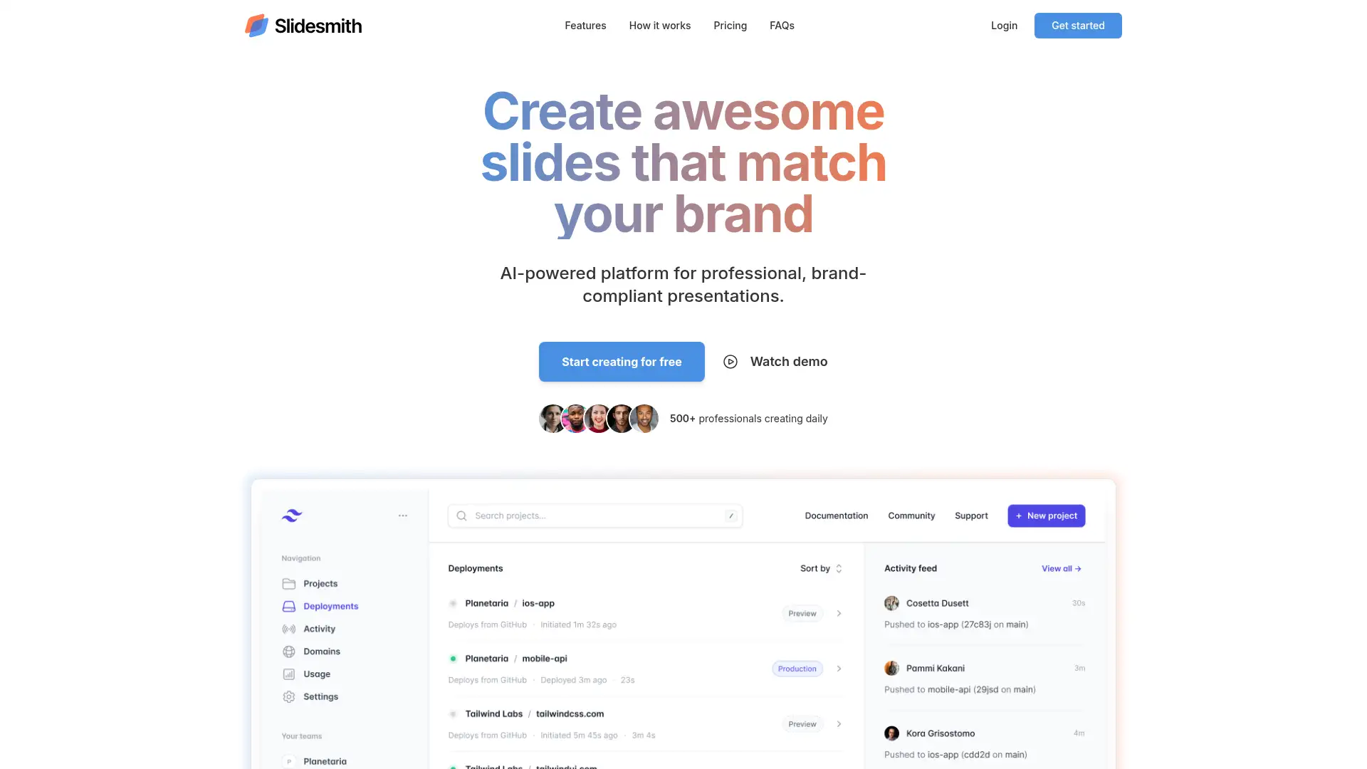 slidesmith.ai screenshot