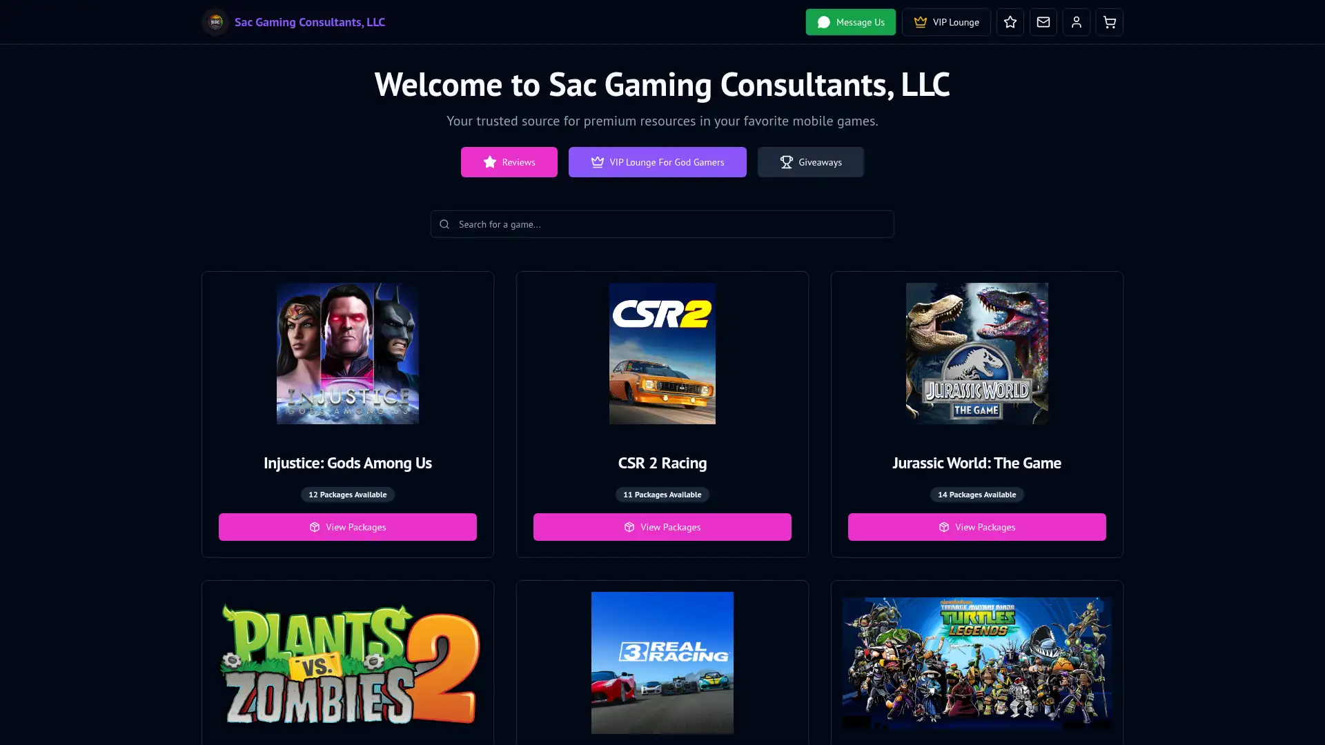 sacgames.net screenshot