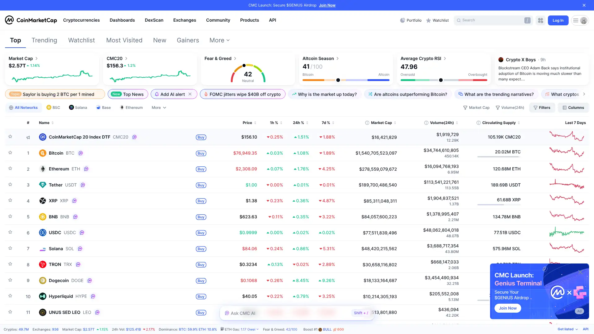 coinmarketcap.com screenshot