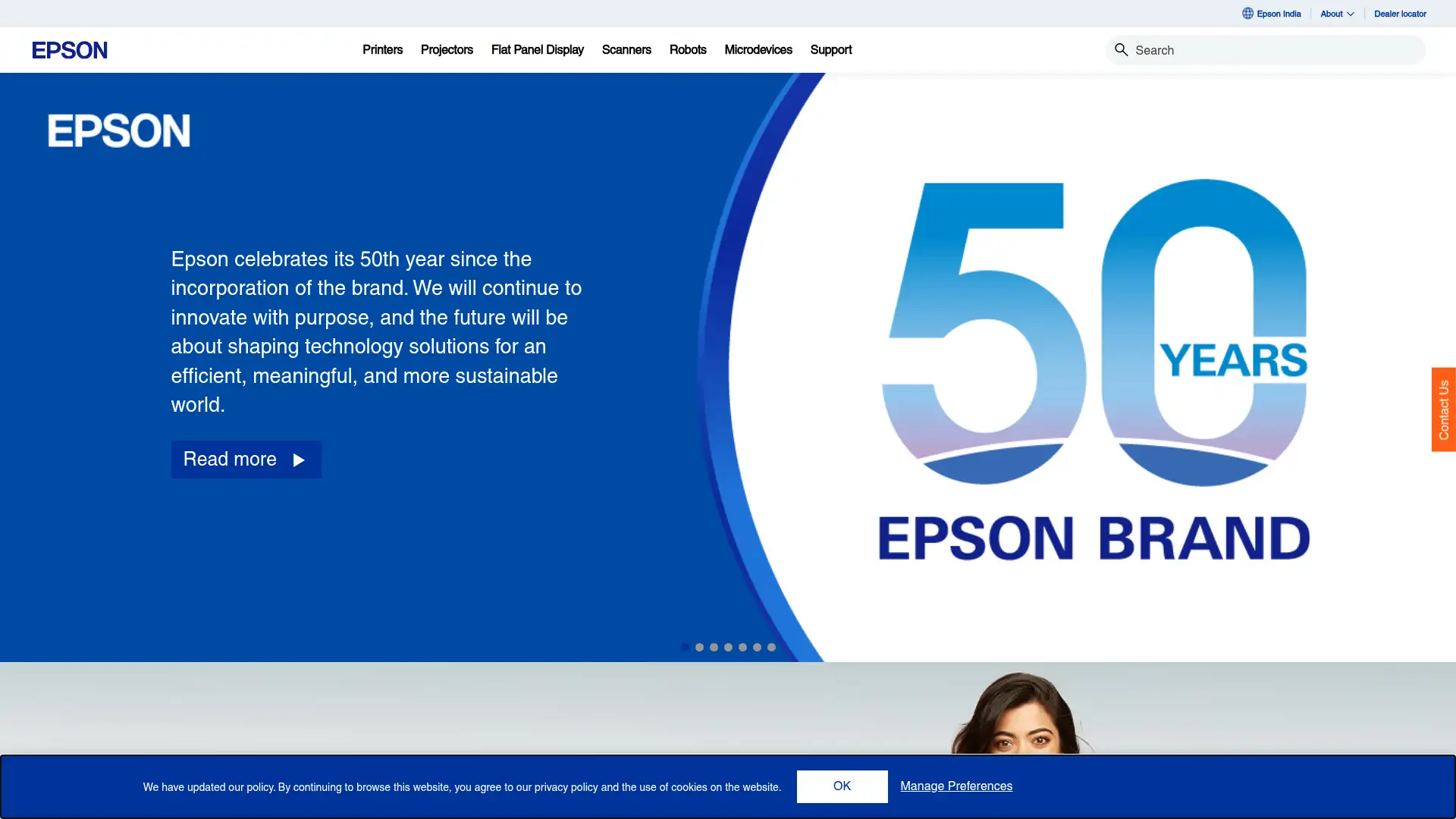 epson.co.in screenshot