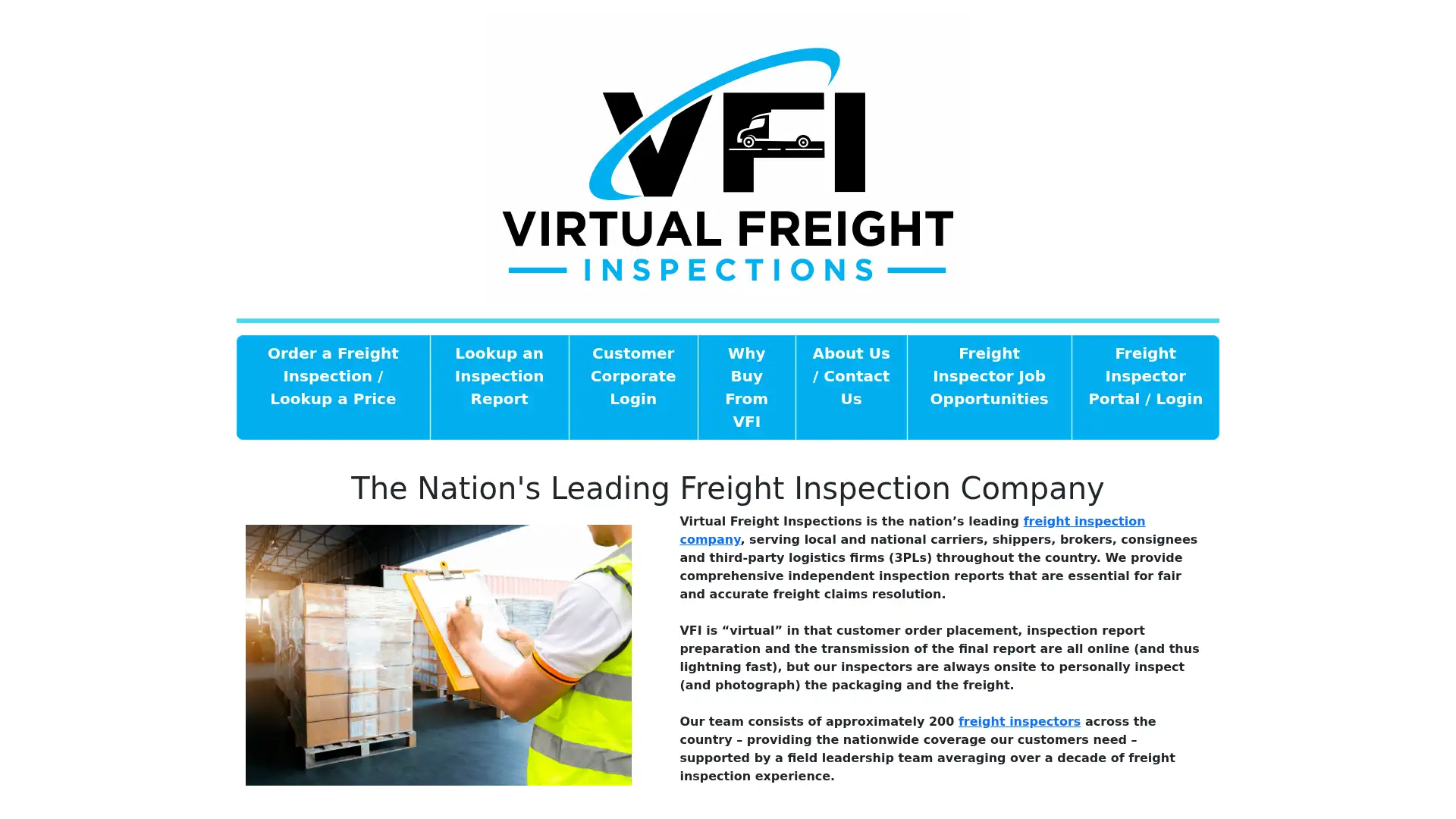 vfinspections.com screenshot