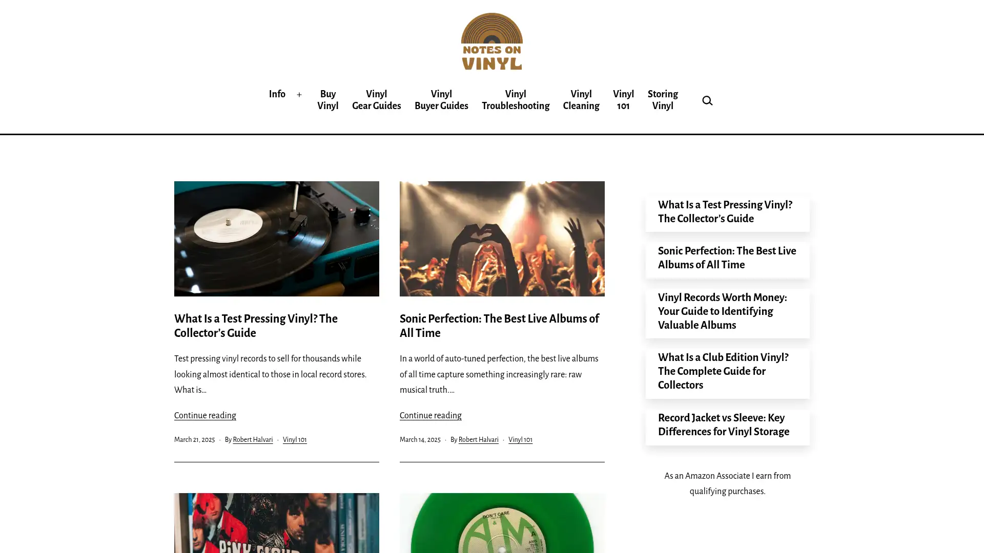 notesonvinyl.co.uk screenshot