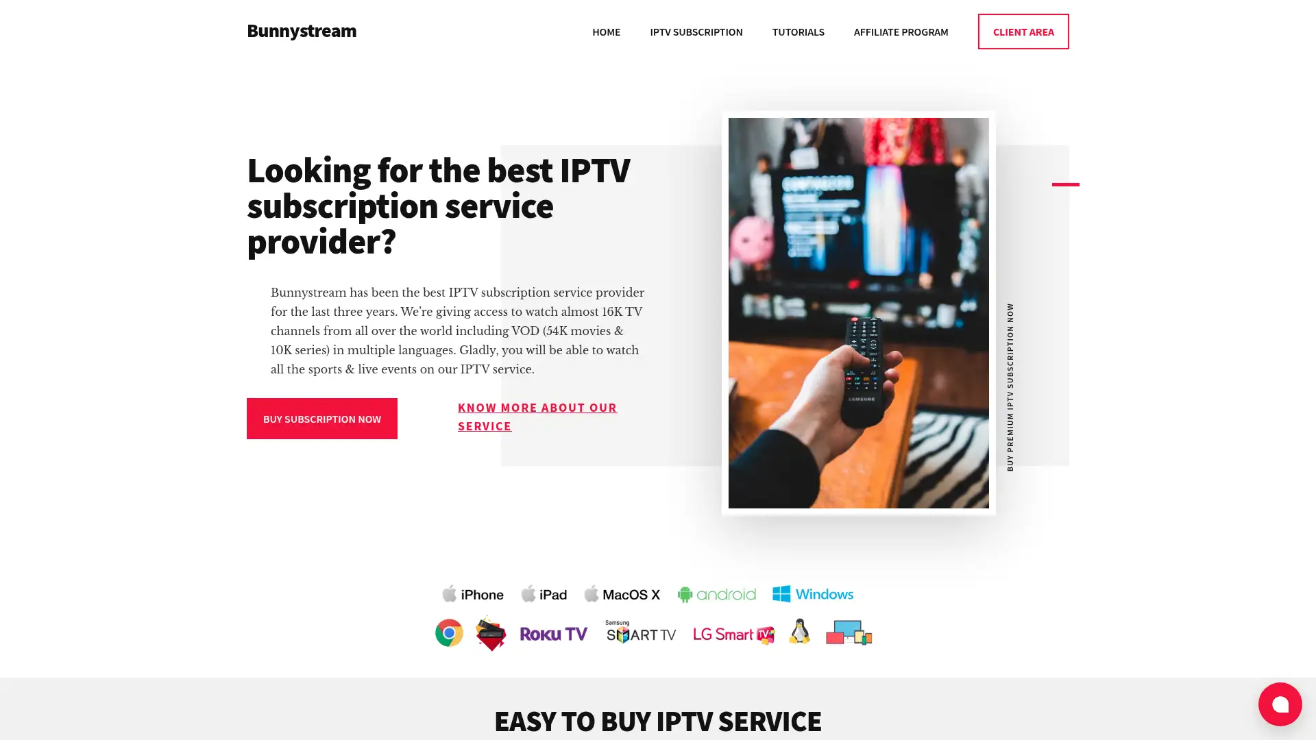 bunnystream.com screenshot