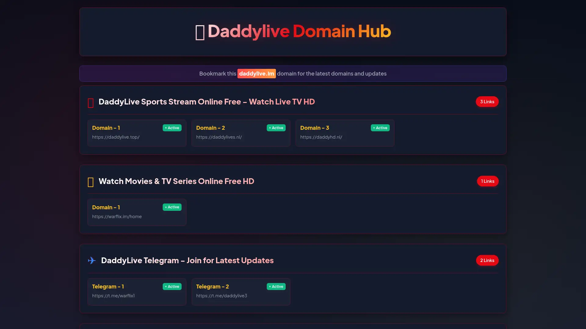 daddylive.im screenshot