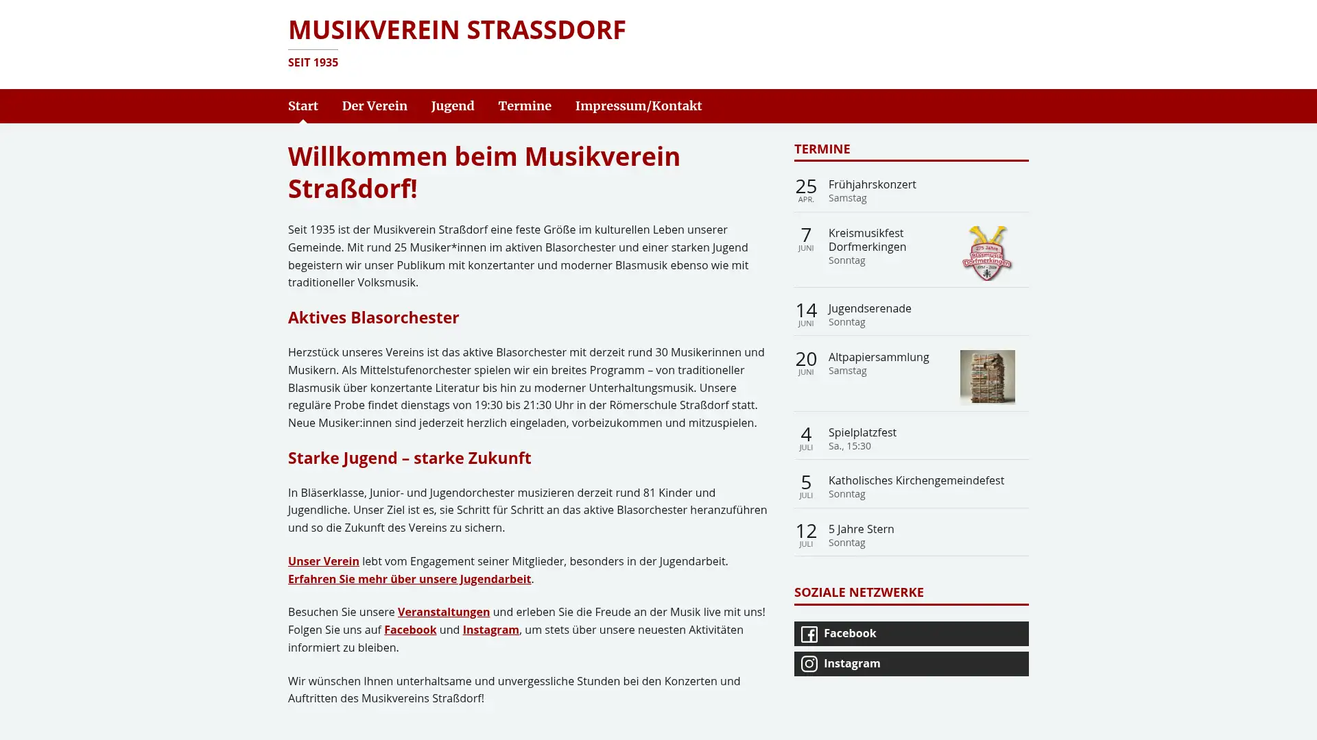 mvstrassdorf.de screenshot