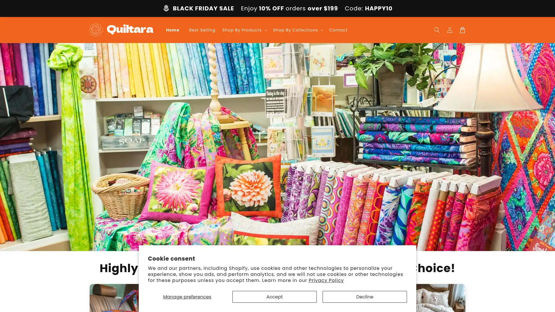 quiltara.com screenshot