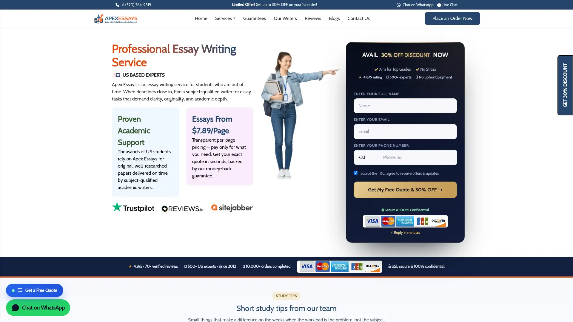 apexessays.com screenshot